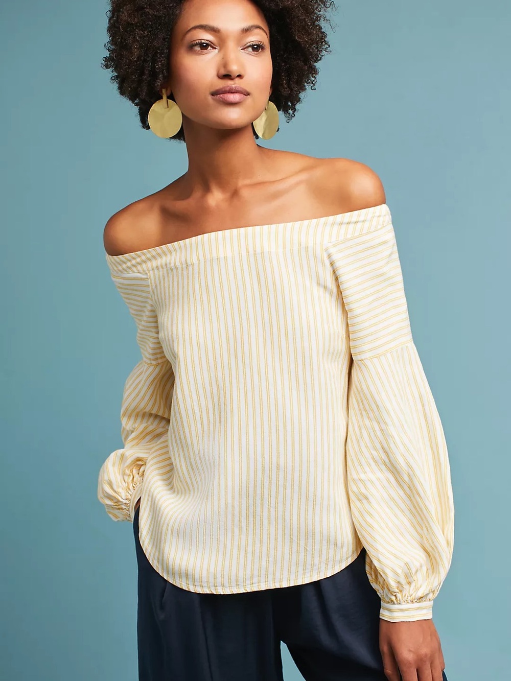 Maeve by Anthropology Clotille Off-The-Shoulder Blouse Size 8